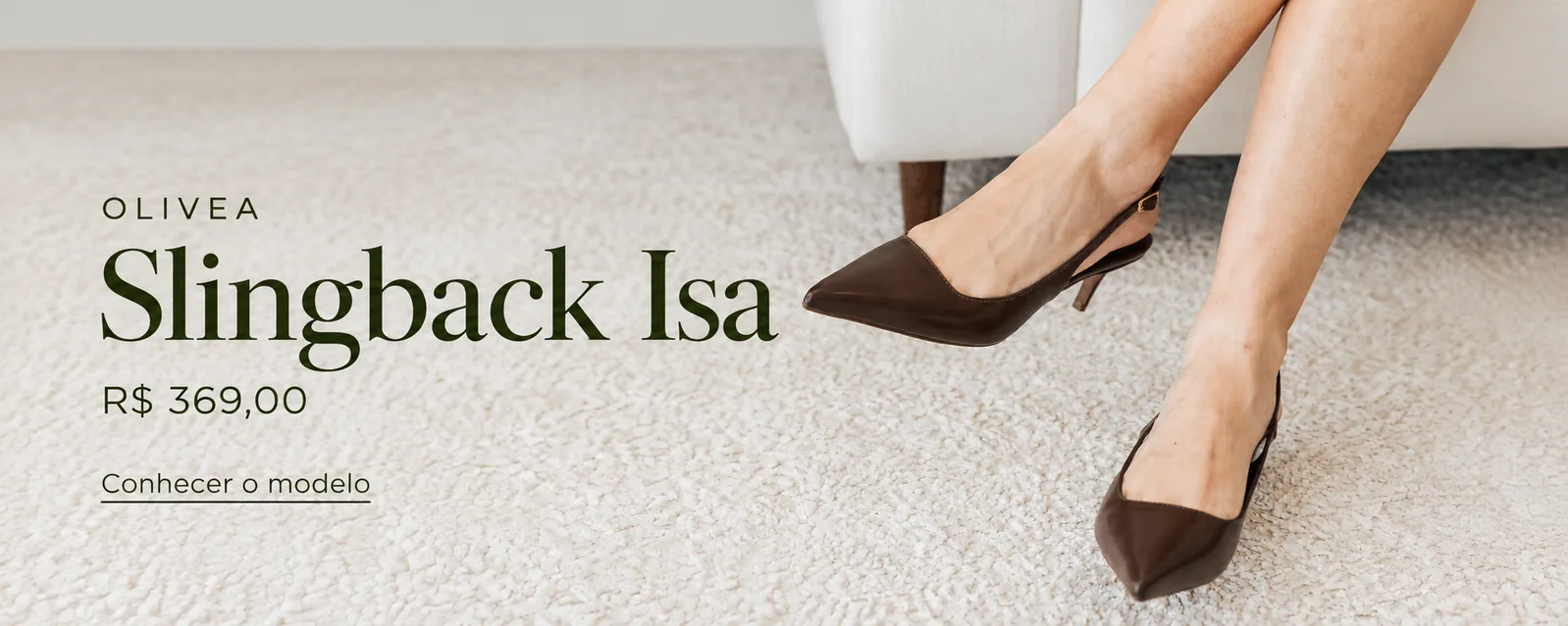 Olivea. Slingback Isa. R$ 369,00. Conhecer o modelo.